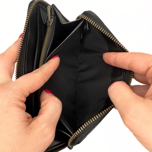 Coach Black Long Accordion Zip Wallet - Picture 11 of 15